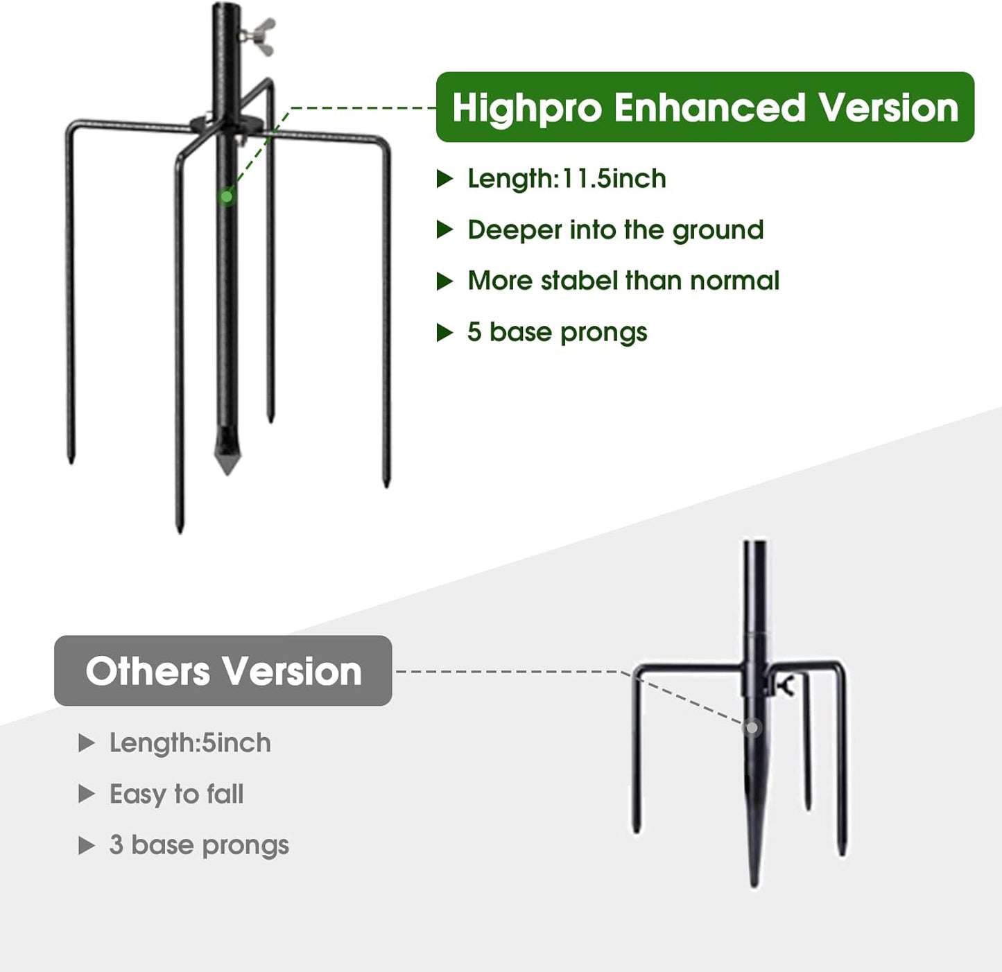 Bird Feeder Pole Wild Bird Feeder Hanging Kit Planter, 83 Inch Bird Feeding Station Kit with 5 Prongs Base Hummingbird Feeder Stand Hook for Outside