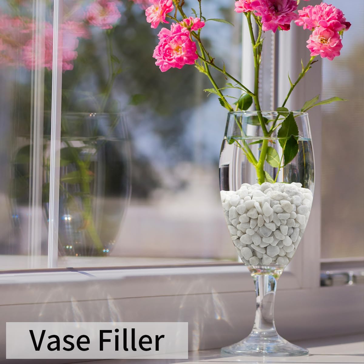 10LB Natural Succulent Gravel Decorative White Rocks - 3/8'' Small White Pebbles for Plants, Decorative Stones, Succulent Rocks Pebbles for Planter, Aquarium Pea Gravel for Landscaping