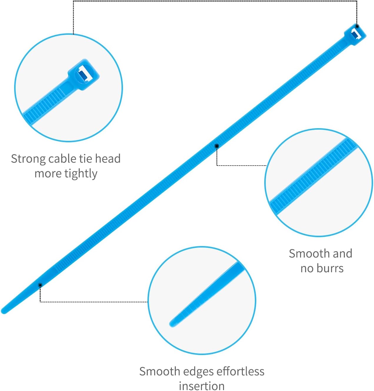 6 Inch Red Zip Tie 1000 PCS, 18 Lbs - Small to Medium Zip Tie, Nylon PA66 UV Resistant Cable Tie for Indoor and Outdoor Use - Ideal for bundling and securing objects