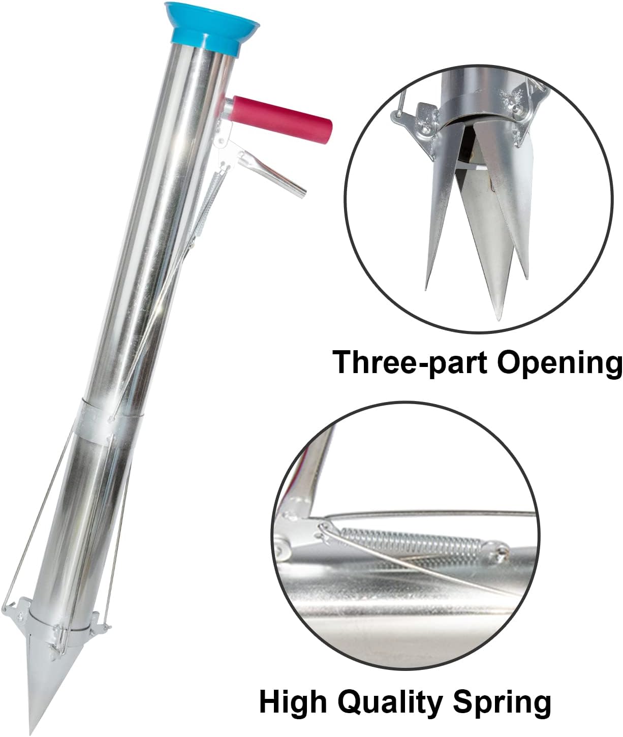 AIWFL Seedling Transplanter Long Handled Bulb Planter Tools Vegetable Young Plant Manual Plant Transplanter Stainless Steel Planting Garden Tools