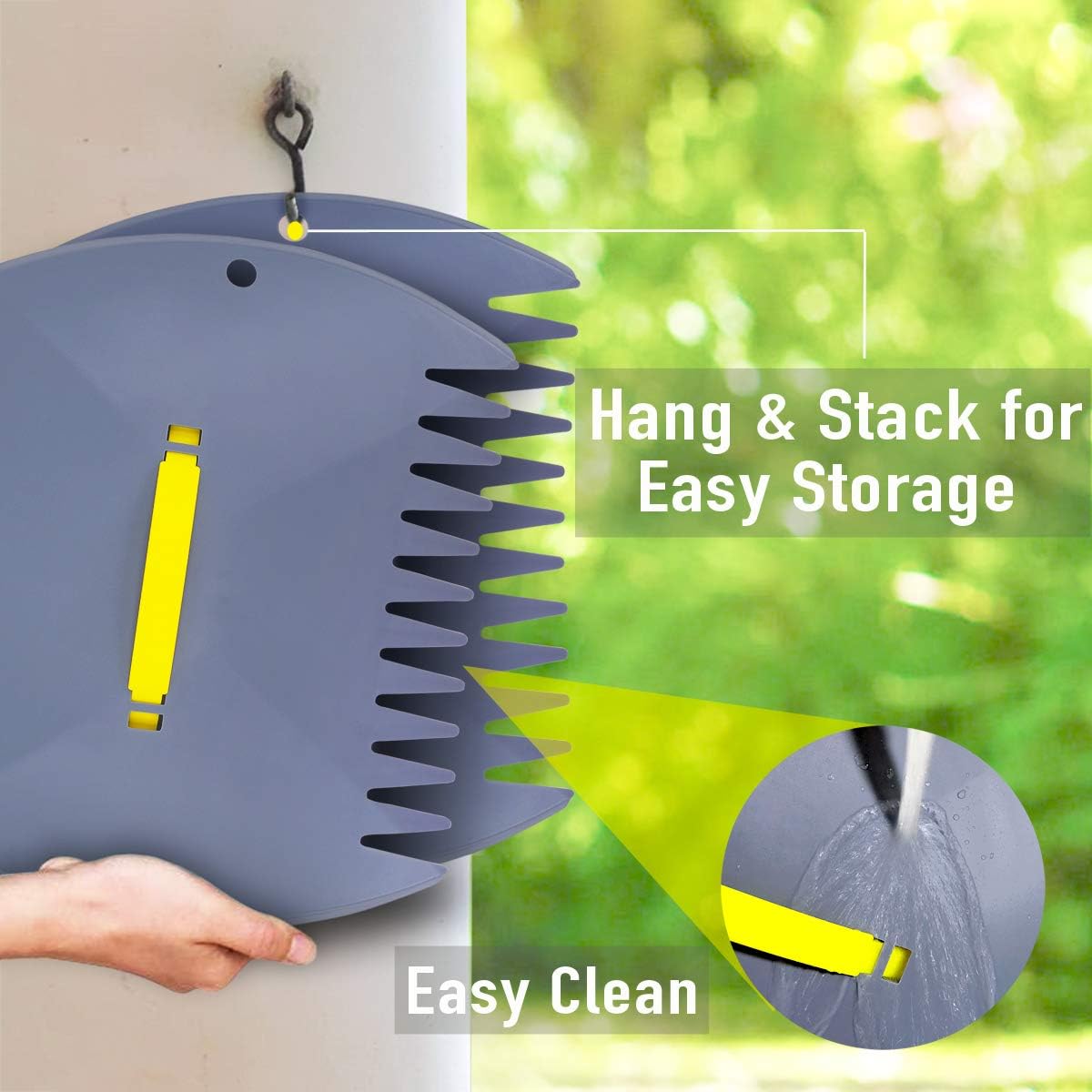 Jardineer Leaf Scoops and Claws, Lightweight Leaf Grabber Claws, Yard Scoops for Leaves, Grass, Lawn Clippings, Twigs or Debris (1 Pack)