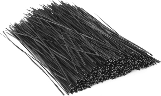 1000 pcs 10 inch Black Cable Twist Ties Plastic Twist Ties with Rugged Metal Innercores Reusable Fastening Cable Cord Wire Ties