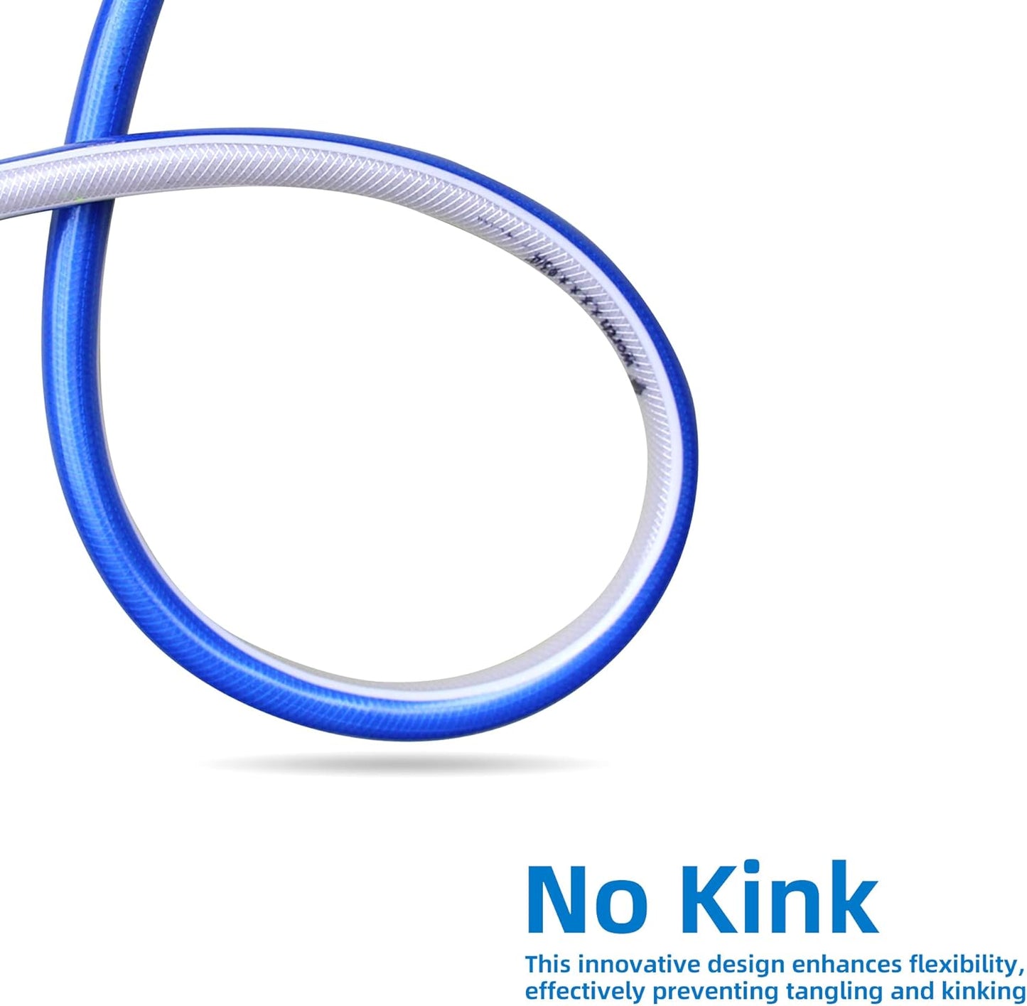 Short Leader Blue Garden Hose 3/4 in. x 3 ft.-Kink Free, Leakproof, Male/Female, 400PSI Burst -Heavy Duty Durable Flexible Lightweight Water Pipe for Gardening, Lawn Care & Equipment Connection