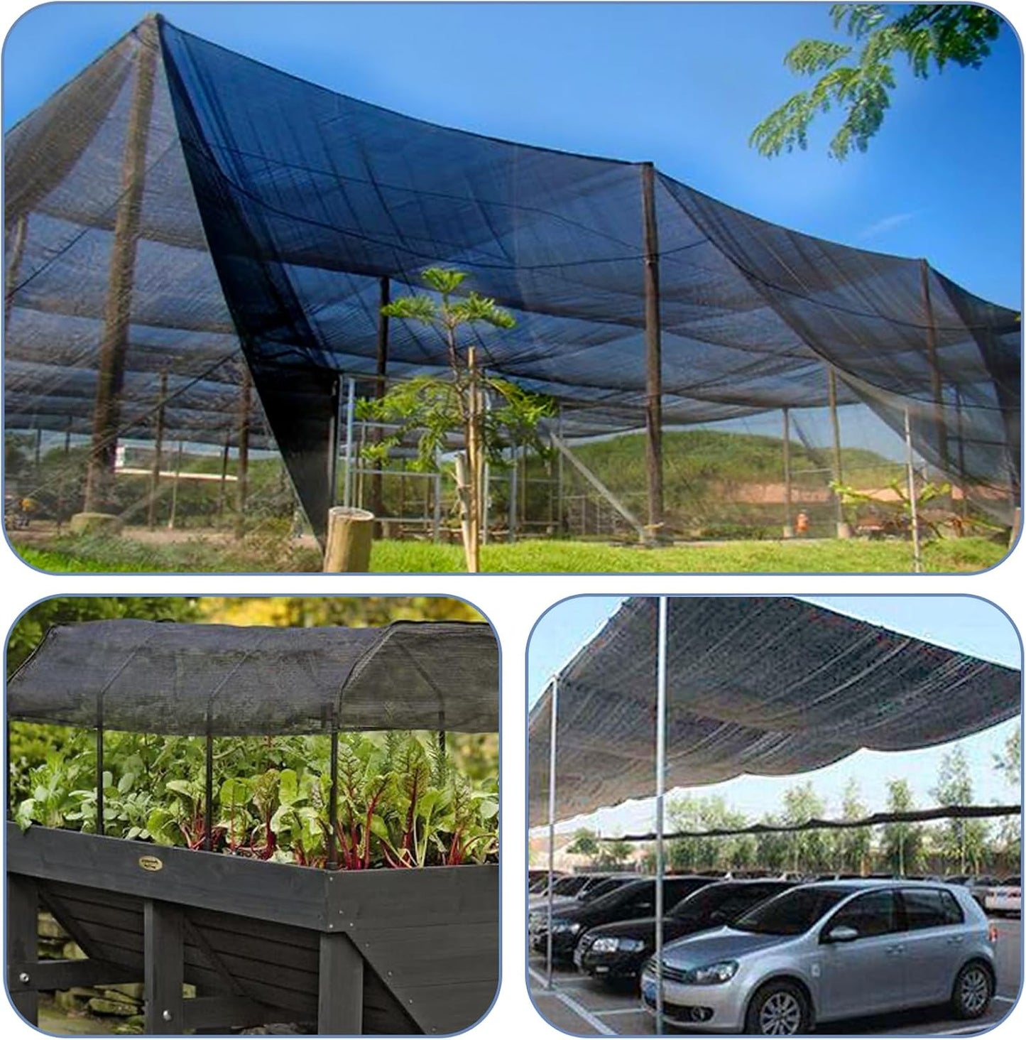 LOVE STORY 10x12FT 55% Black Shade Cloth Sun Shade Net UV Resistant Mesh Tarp Plant Cover Sunblock Net for Garden,Greenhouse,Vegetables,Flowers