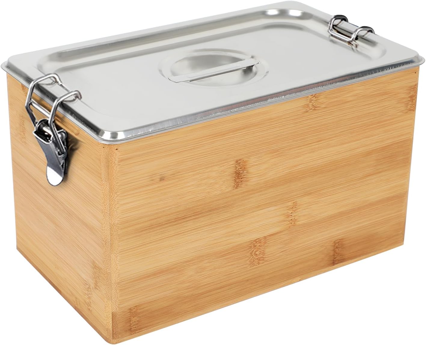 AQQHSAIN Compost Bin with Lid 1.2 Gal Countertop Compost Kitchen Scrap Indoor Large Compost Bucket Kitchen Odorless Smell Proof Composter with Stainless Steel Insert (Brown, 4.5L)