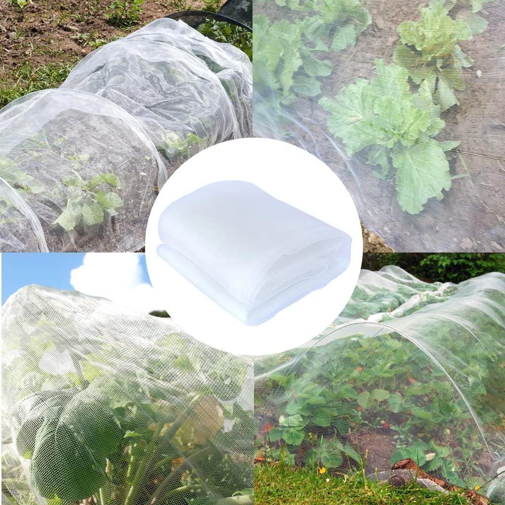 Agfabric Garden Netting 3.9'x9.8' Insect Pest Barrier Netting for Garden Protection,Plant Cover Row Cover Mesh Netting for Vegetables Fruit Trees and Plants,White