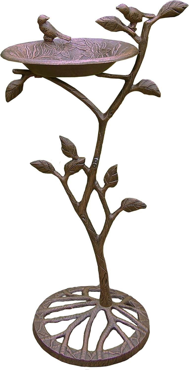Oakland Living Meadow Bird Bath, Antique Bronze