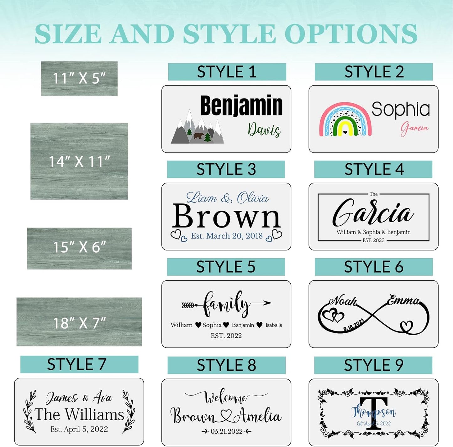 Custom Wood Sign Prsonalized Text Business 3D Home Decor, Personalized Rustic Plaque Board Hanging Wooden Name Sign for Wall Art, Customized Signs Plank Decoration Gifts for Wedding Family Farmhouse Kitchen, Rectangle