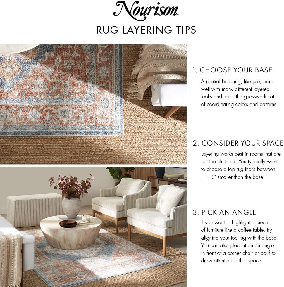 Nourison Home Home Positano 6' Runner Fabric Beige Ivory Area Rug