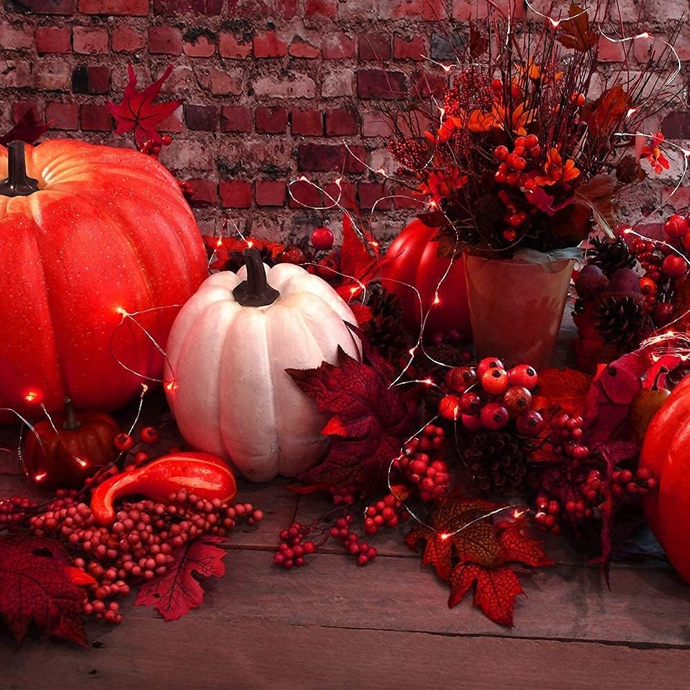 2 Pack Solar Powered Fairy String Lights Outdoor Waterproof 8 Modes Twinkle Christmas Decorations Lights, Each 33ft-100LED, 40ft-120LED, 66ft-200LED, 80ft-240LED, (Red, 33)