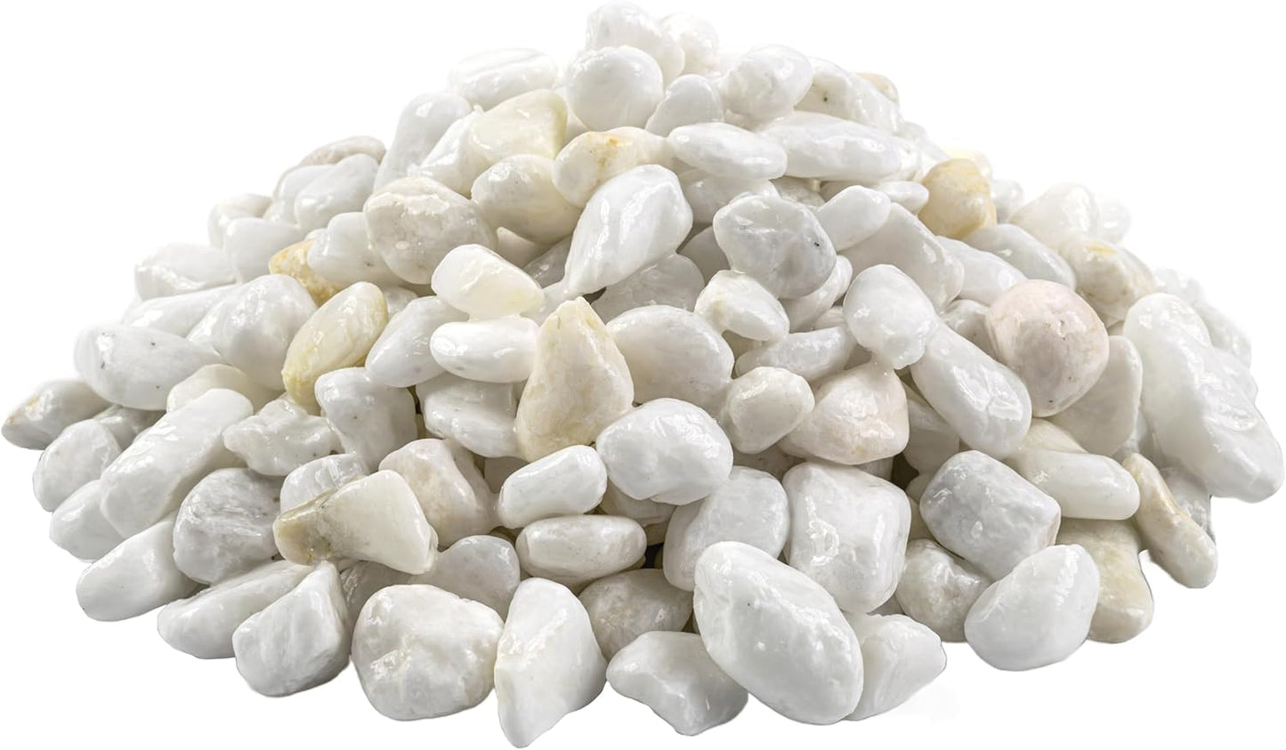 MSI Decorative Tumbled White Pebbles, 0.25 inch - 0.75 inch, 40 lb. Bag (55 Bags/Pallet)