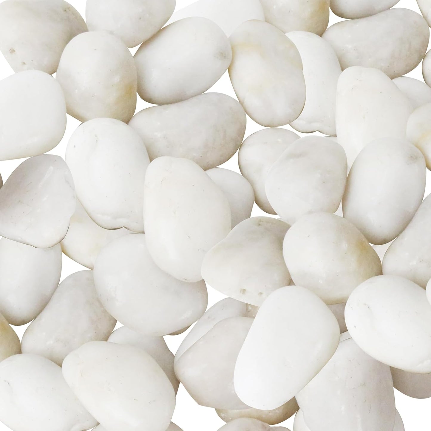 Sunnyglade 18 LBS White River Rocks, 2-3 Inch Natural Pebbles for Indoor Plants, High Polished Decorative Stones Vase Filler Fish Tank Aquariums Landscaping Garden Outdoor and Indoor DIY (18 Pounds)