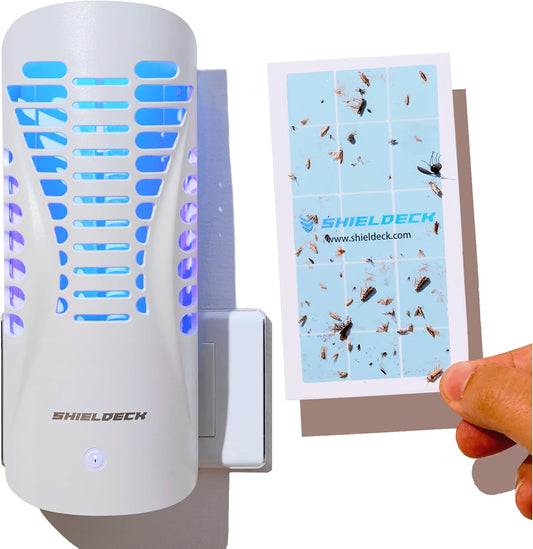 Fruit Fly Traps for Indoors (1 Device + 5 Refills) - Flying Insect Trap Plug in Bug Zapper Indoor, Gnat Trap and Mosquito Trap, Bug Catcher Traps with UV Light Fly Trap Indoor Bug Zapper