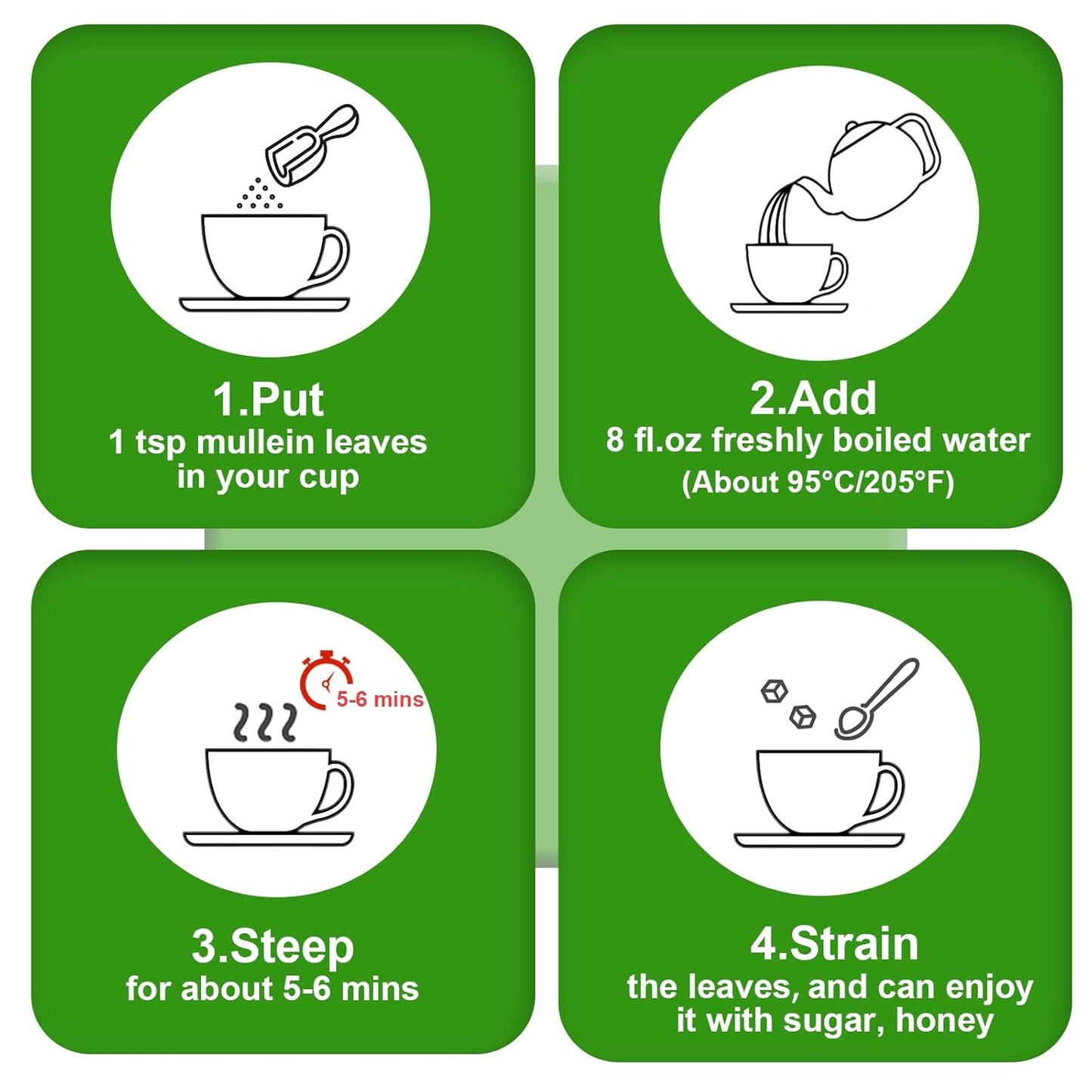 TEARELAE - Mullein Leaf - 4oz/114g - Premium Mullein Leaves - Cut & Sifted - Mullein Leaf Tea for Lung Detox & Respiratory Support- Non-GMO - Caffeine-Free