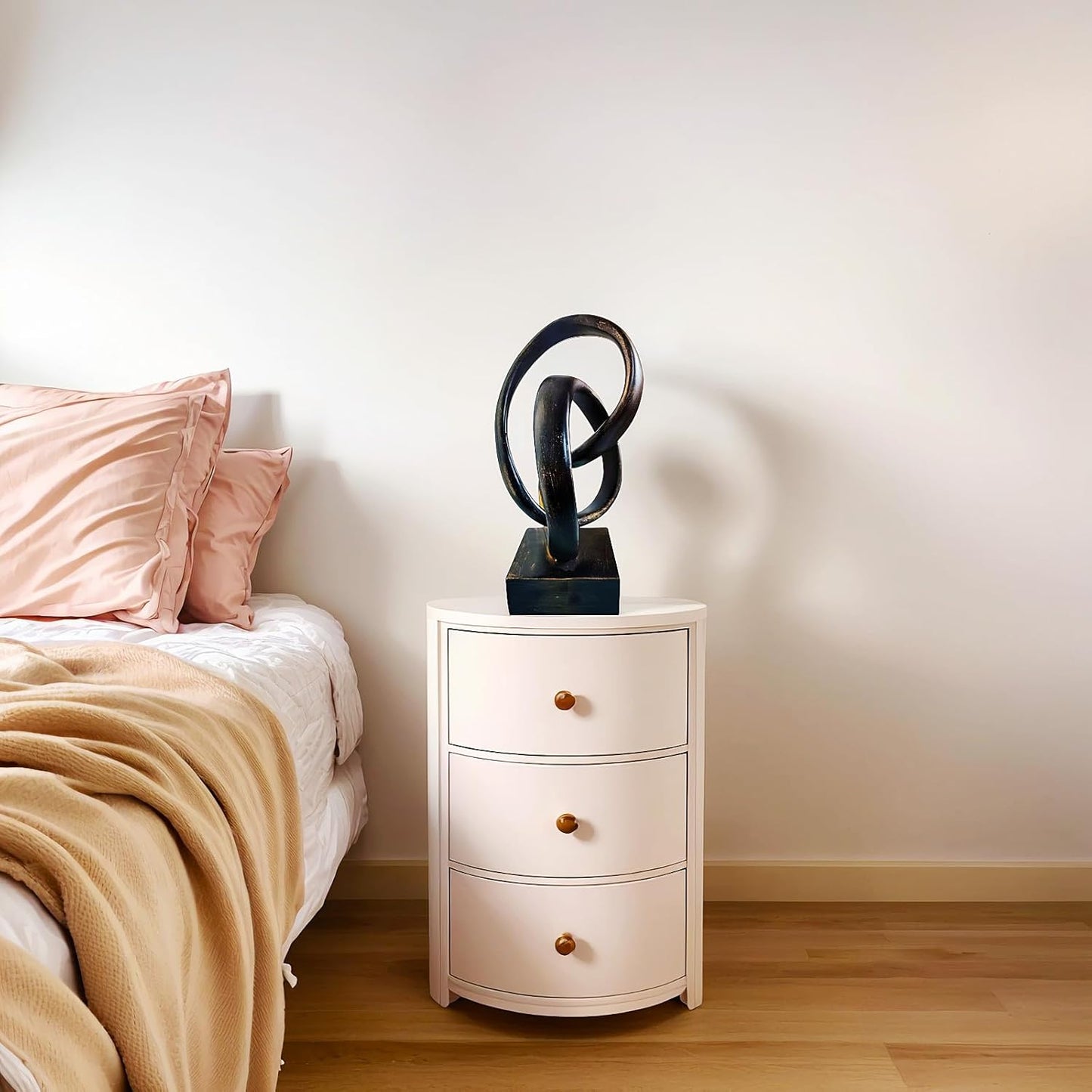 aboxoo Modern Abstract Mobius Band Statue Knot Sculptures Home Decor, Abstract Statues,Coffee Table Decor for Living Room,Office Desk Figurines and Kitchen Decorations(Bronze)