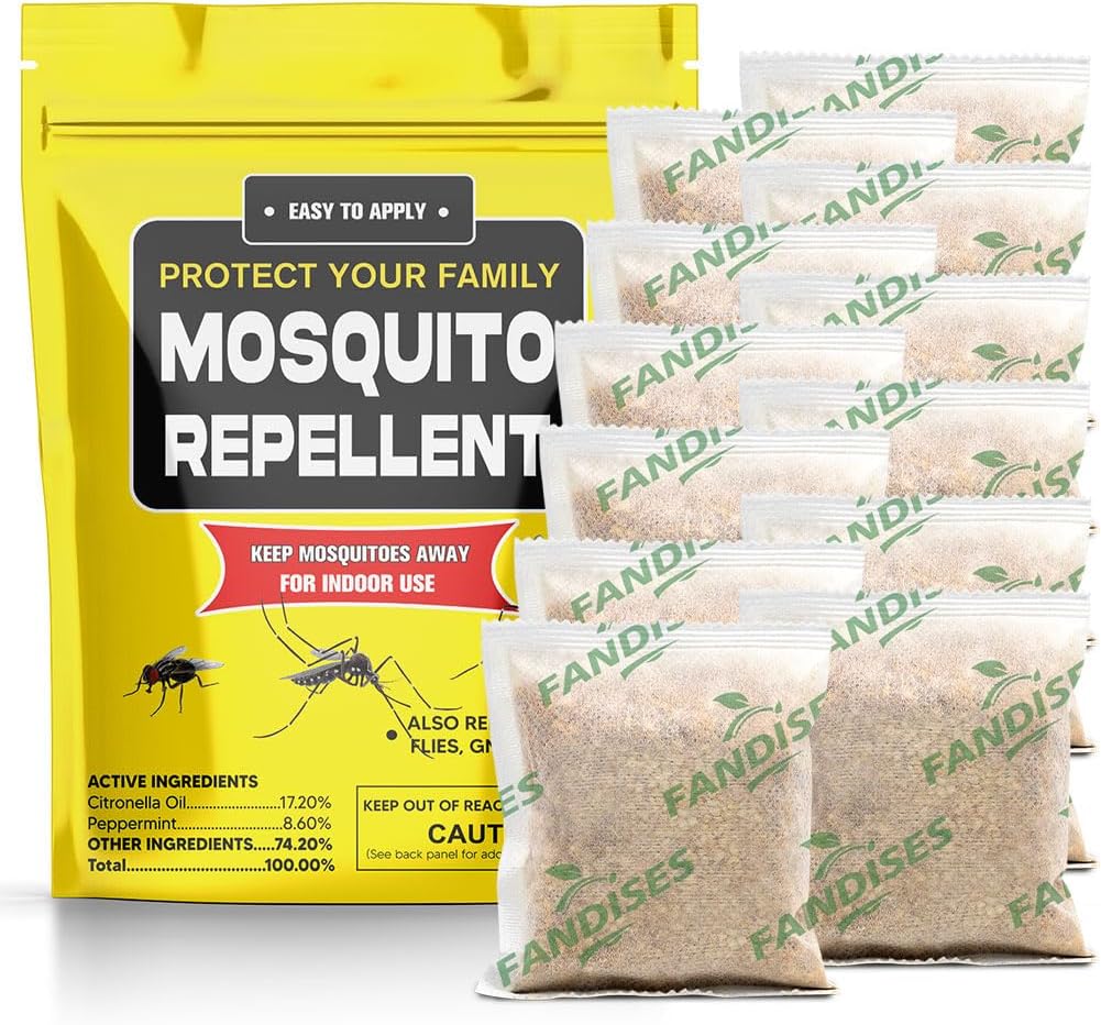 Mosquitoes Repellent Outdoor Patio, Mosquitos Repellant Indoor, Mosquito Deterrent Indoor,Mosquito Control for Room, Mosquito Repellents for Yard/Camping/Home/Travel 12-Pack