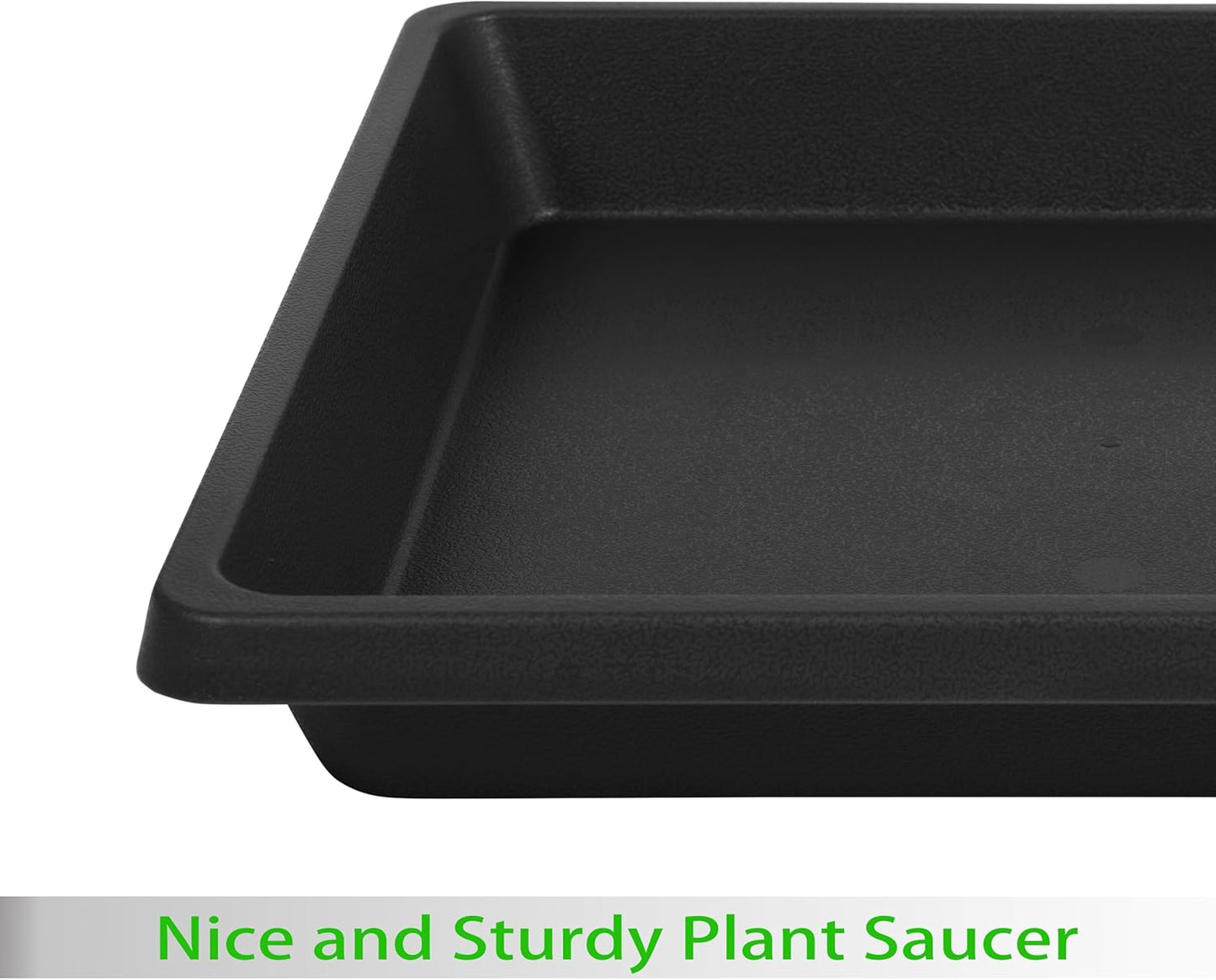 Square Plant Saucer 8 Inch 4 Pack 6 10 12 14 16 18 20 inch, Saucers for Potted Plants and Water Catcher Tray, Plant Drip Trays and Flower Pot Saucers, Plant Saucers for Indoors and Outdoors