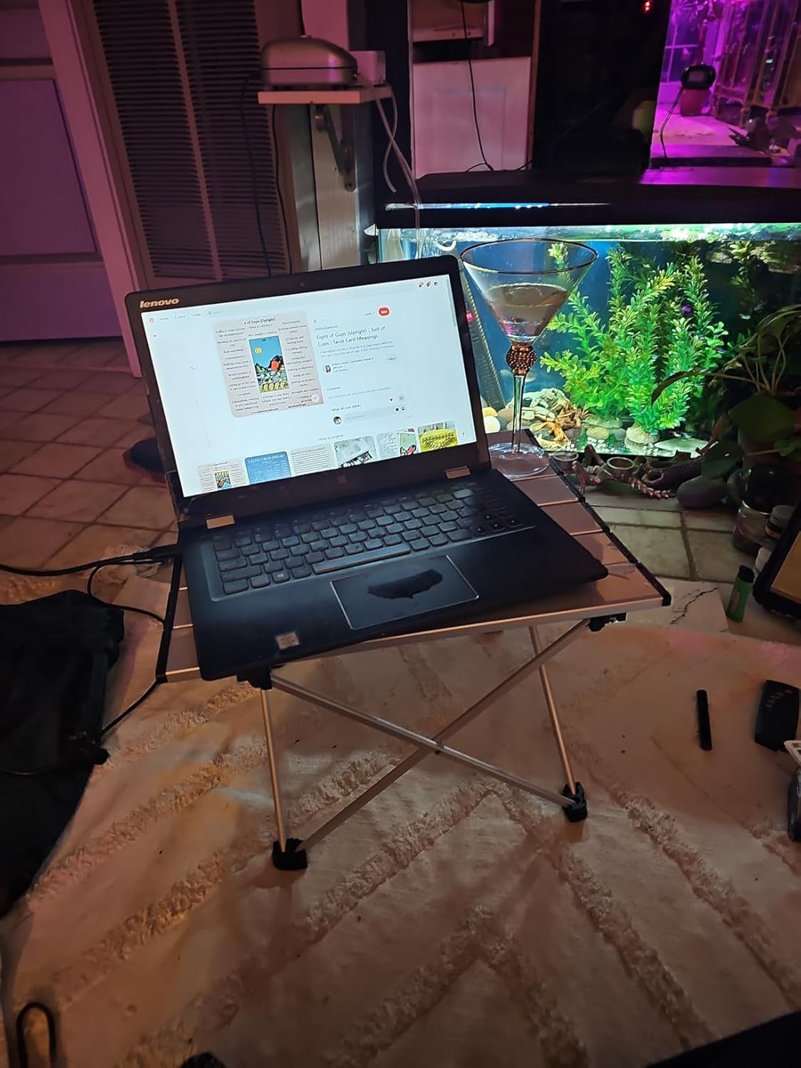 iClimb Ultralight Compact Camping Folding Table with Carry Bag (Silver - S)