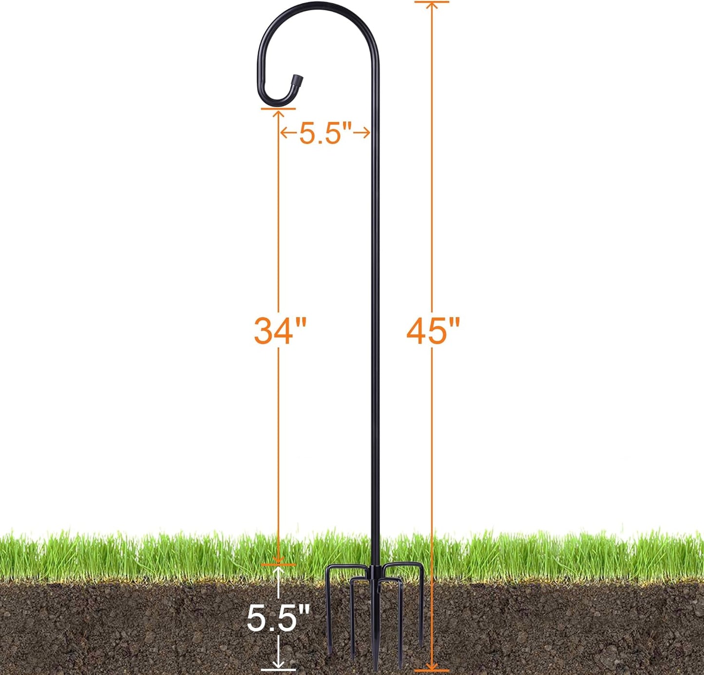 Shepherd-Hooks Adjustable for Bird-Feeder Lantern Plant-Hook Garden-Stake - Plant Stand Hanger for Outdoor Flower Basket, Bird Feeder Hanger Weddings Décor