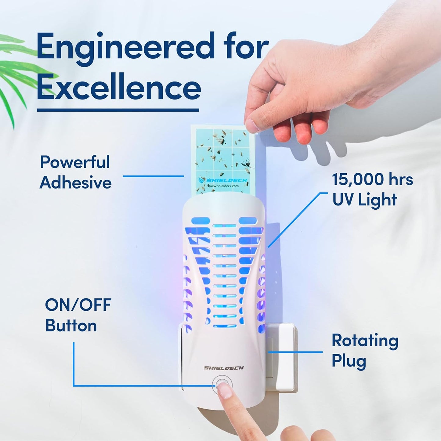 Fruit Fly Traps for Indoors (1 Device + 5 Refills) - Flying Insect Trap Plug in Bug Zapper Indoor, Gnat Trap and Mosquito Trap, Bug Catcher Traps with UV Light Fly Trap Indoor Bug Zapper