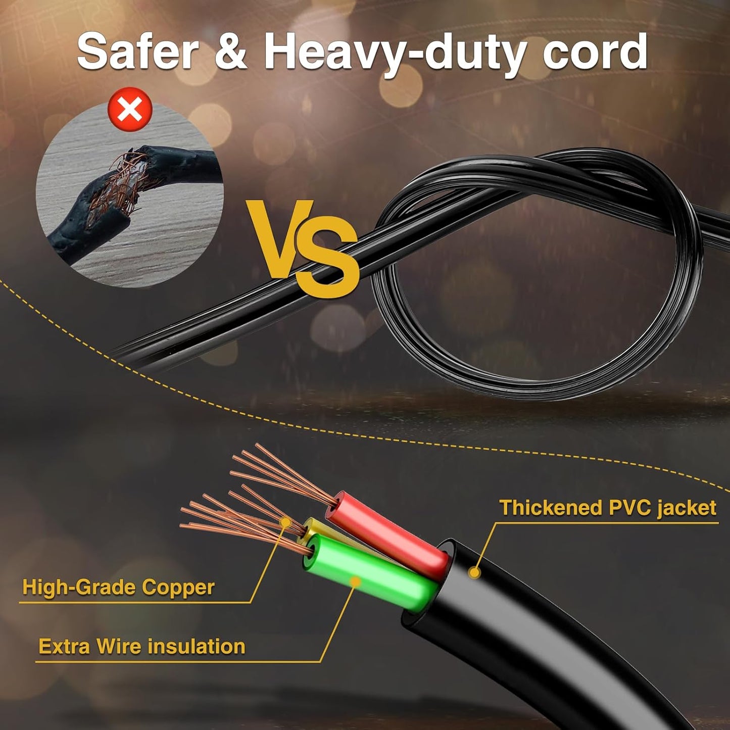 ZJOJO 100FT Outdoor String Lights, G40 Globe Outdoor Lights with 50 Shatterproof LED Bulbs (3 Spare), IP65 2700K Hanging Waterproof Patio Light String Lights for Outside Backyard Porch Party