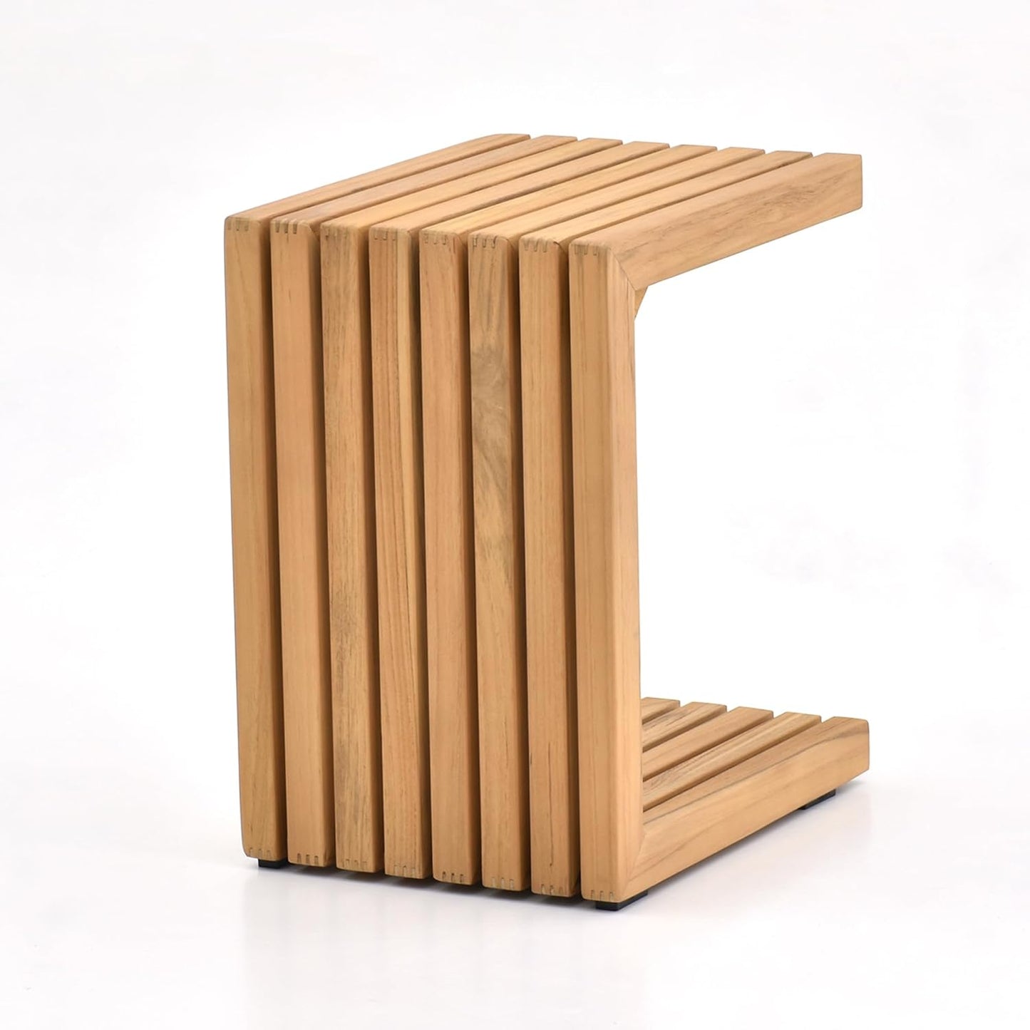 Teak Wood Weather Resistant Outdoor Side Table, Adirondack HDPE Small Outdoor Table for Outside or Indoor