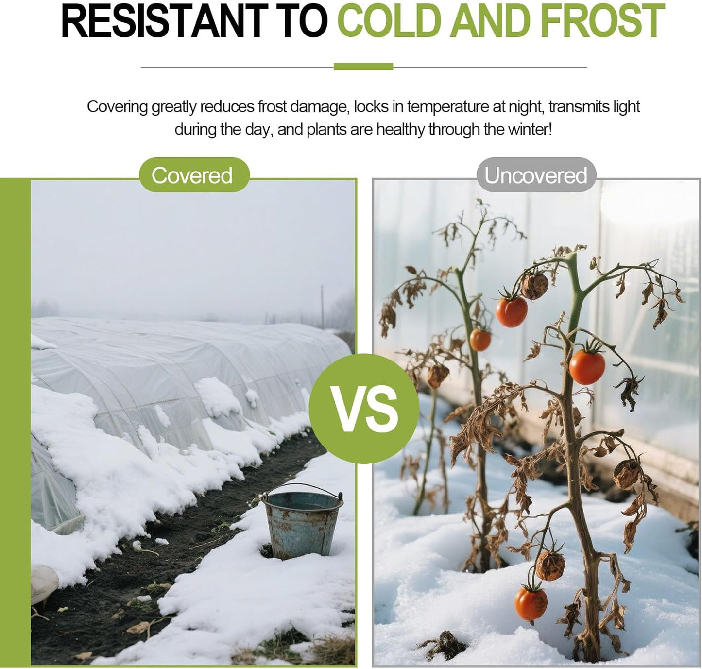 Plant Covers Freeze Protection, 10x33FT Reusable Thickened Winter Floating Row Covers, Frost Cloth Blanket Shade Cloth Garden Fabric Plant Cover for Raised Beds Vegetables Insect Winter Frost