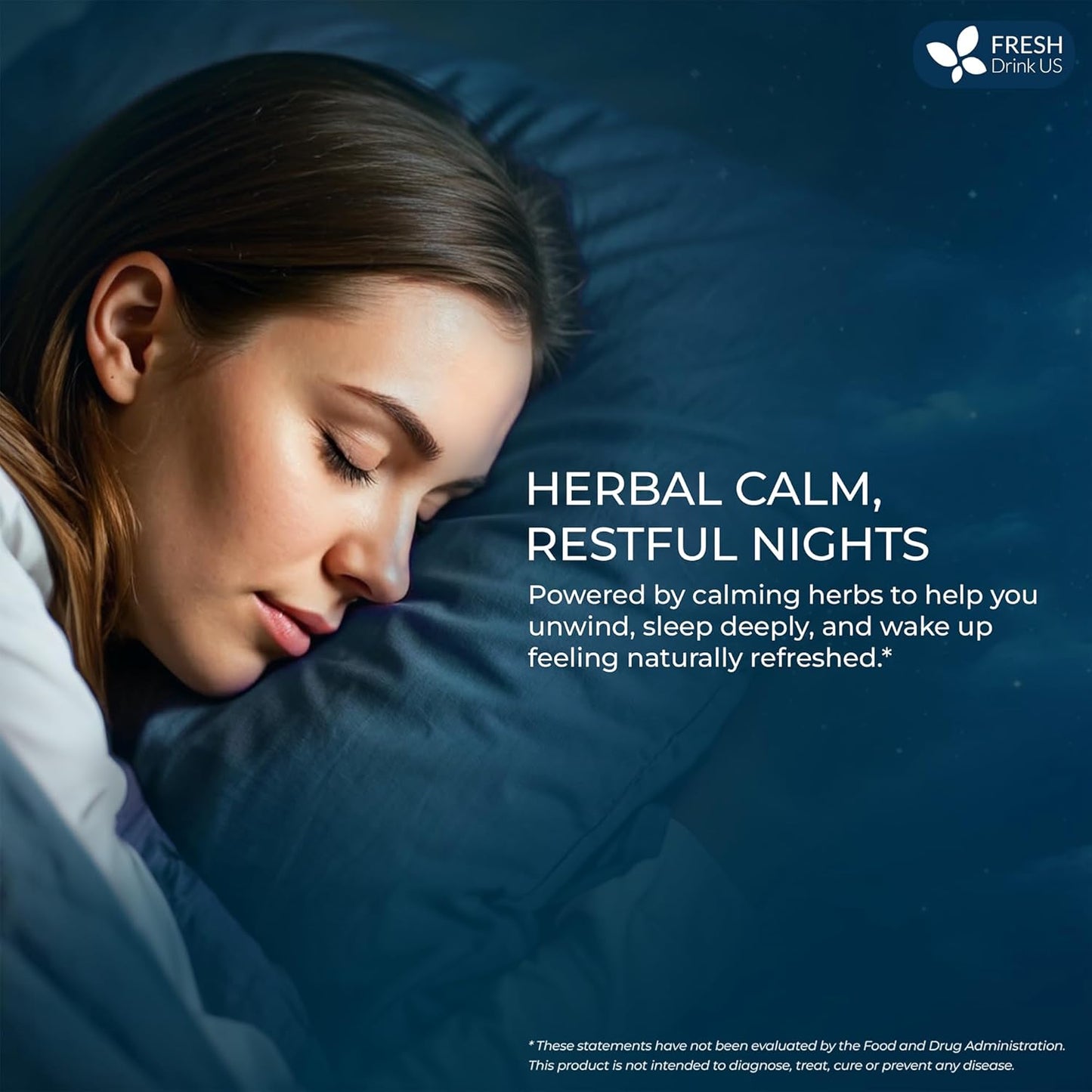 FreshDrinkUS, Premium 75 Tea Bags Better Sleep Herbal Tea | Special Herbal Sleep Tea, Caffeine-Free Loose Leaf Blend with Spearmint Leaves, Lemongrass Leaves, and Hawthorn Berry – Naturally Refreshing and Aromatic.