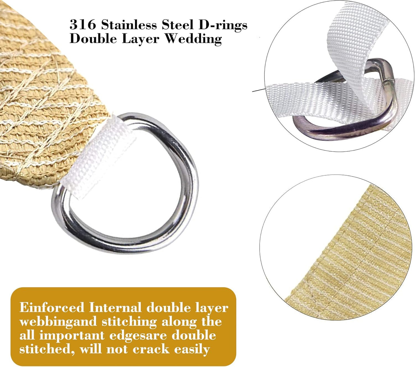 10' x 21' Beige Rectangle Sun Shade Sail SSP1212 Canopy Durable Fabric UV Block Awning,We Make Custom Orders