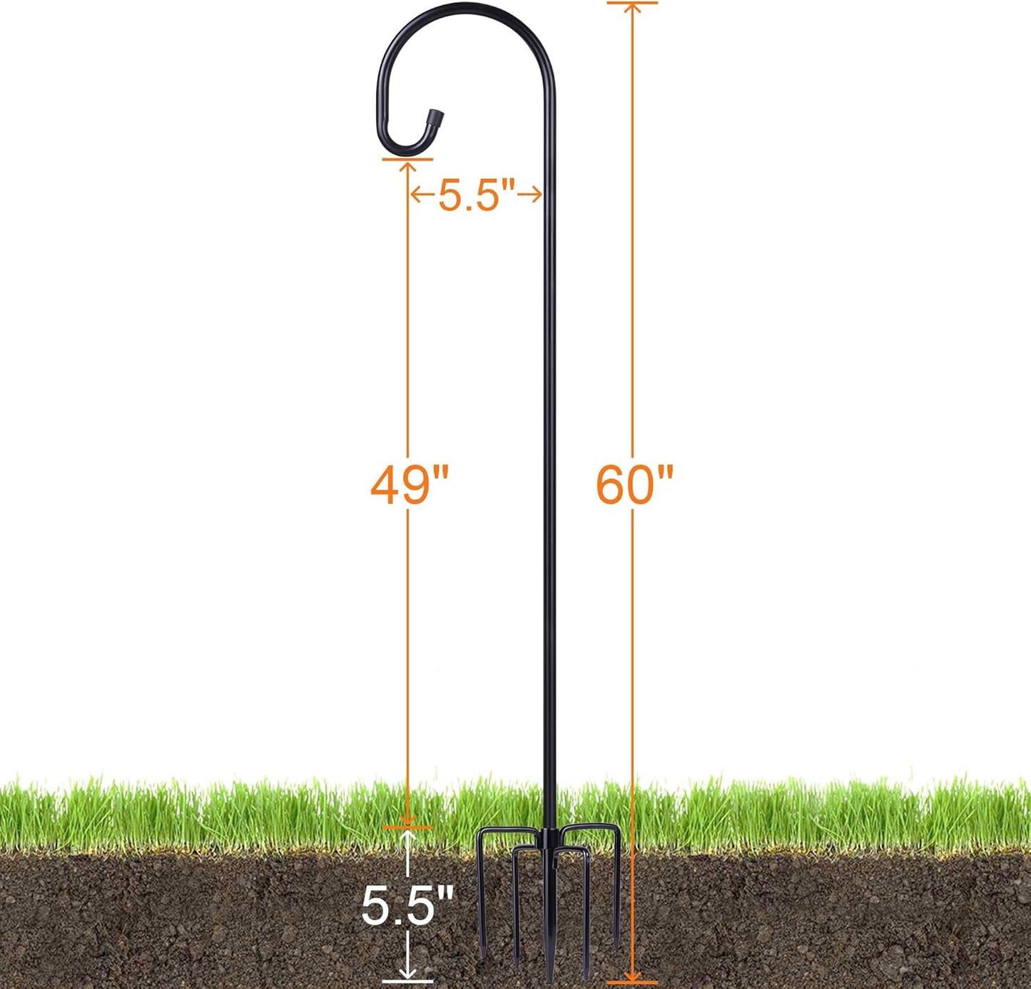 Shepherd-Hooks Adjustable for Bird-Feeder Lantern Plant-Hook Garden-Stake - Plant Stand Hanger for Outdoor Flower Basket, Bird Feeder Hanger Weddings Décor
