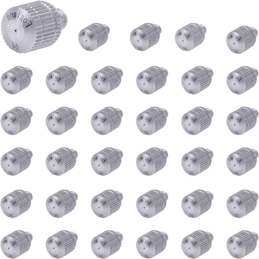 Fogland Misting Nozzles for Cooling System:35pcs Clogging-Prevent Cleanable Stainless Steel Mist Nozzles 0.016" Orifice 10/24 UNC for Patio Garden Trampoline