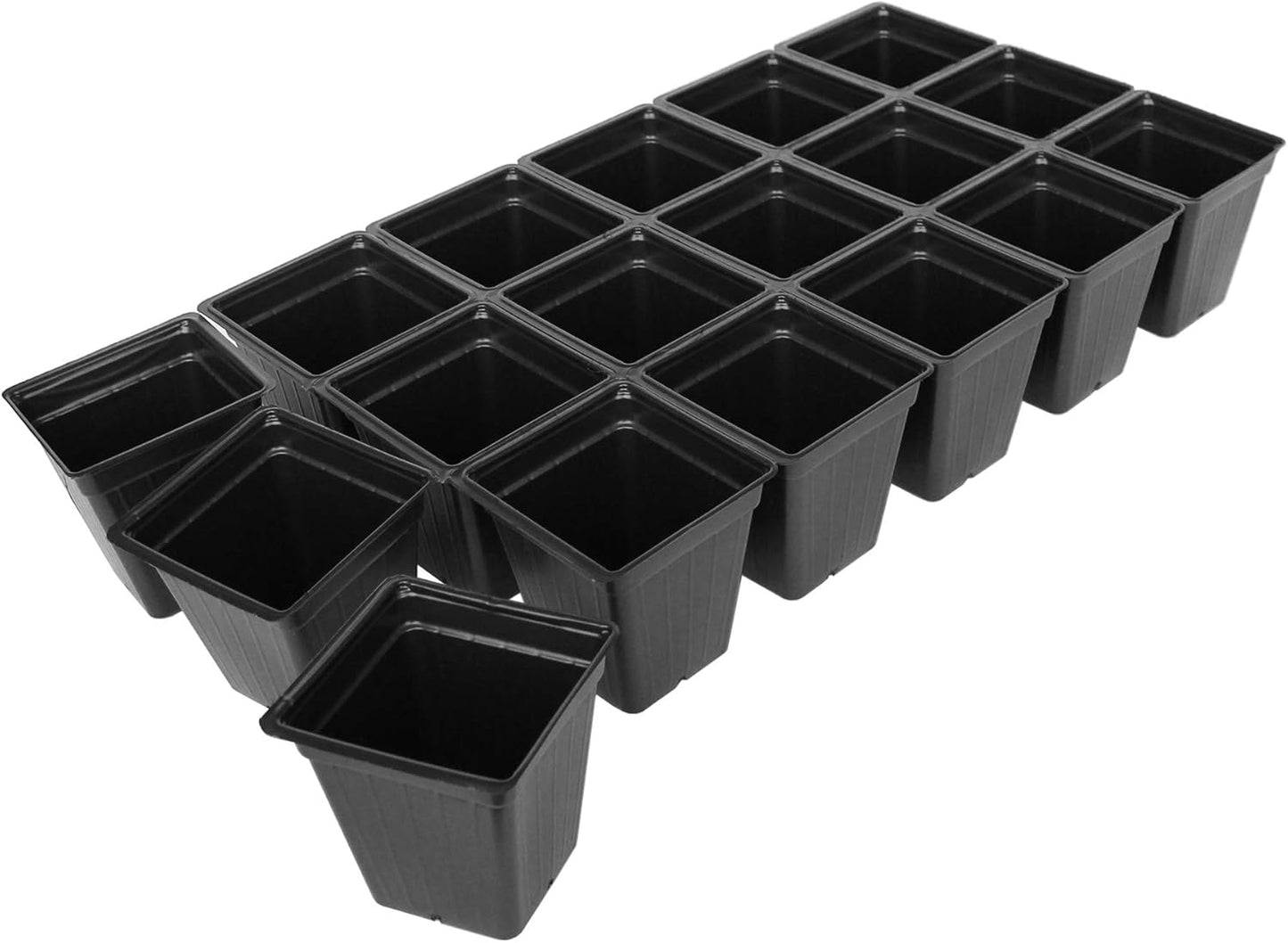 Handy Pantry Black Plastic Garden Tray Inserts - 50 Sheets of 18 Planting Pot Cells Each - 3x6 Configuration - Perforated - Nursery, Greenhouse, Gardening