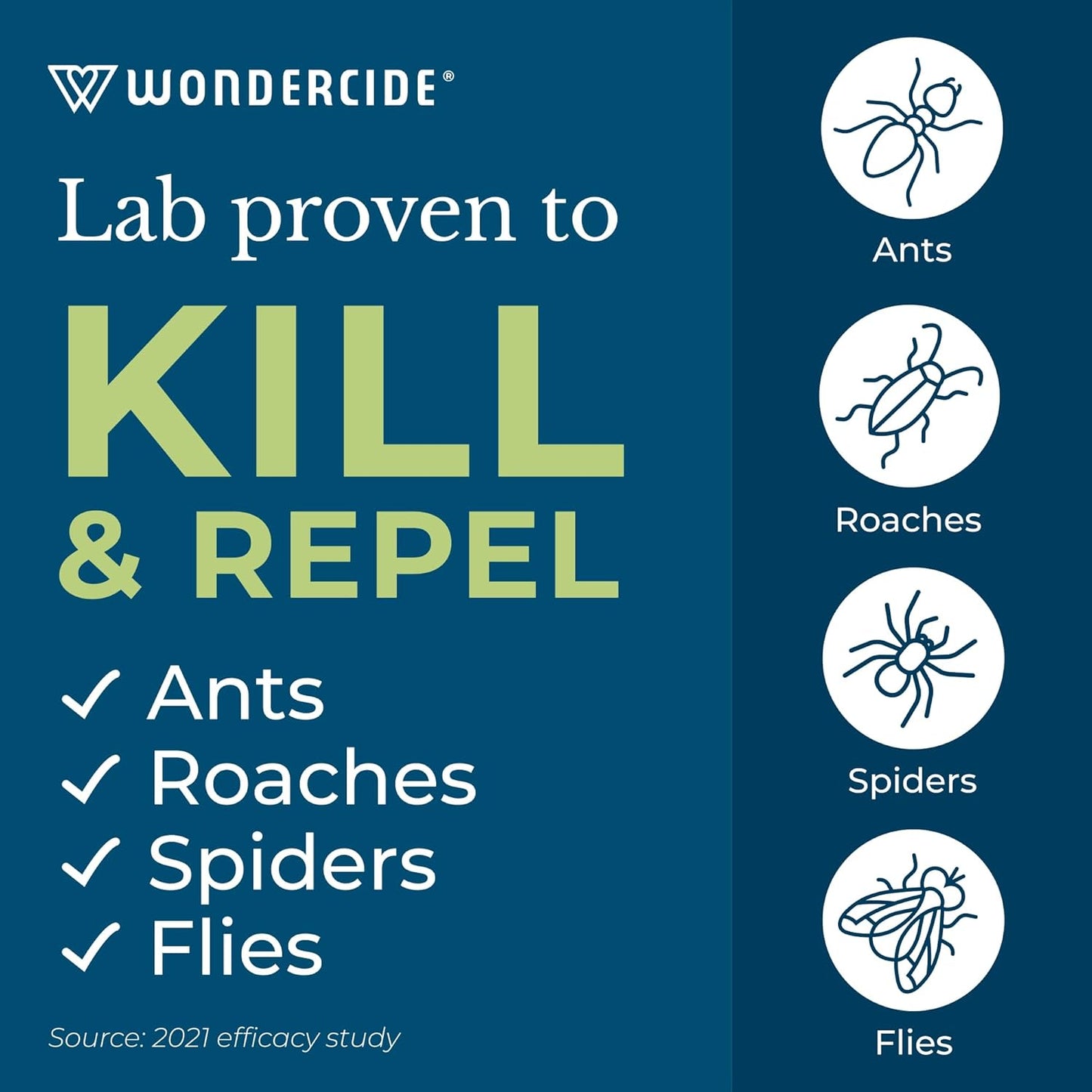 Wondercide - Indoor Pest Control Spray for Home and Kitchen - Ant, Roach, Spider, Fly, Flea, Bug Killer and Insect Repellent - with Natural Essential Oils - Pet and Family Safe — Lemongrass 32 oz