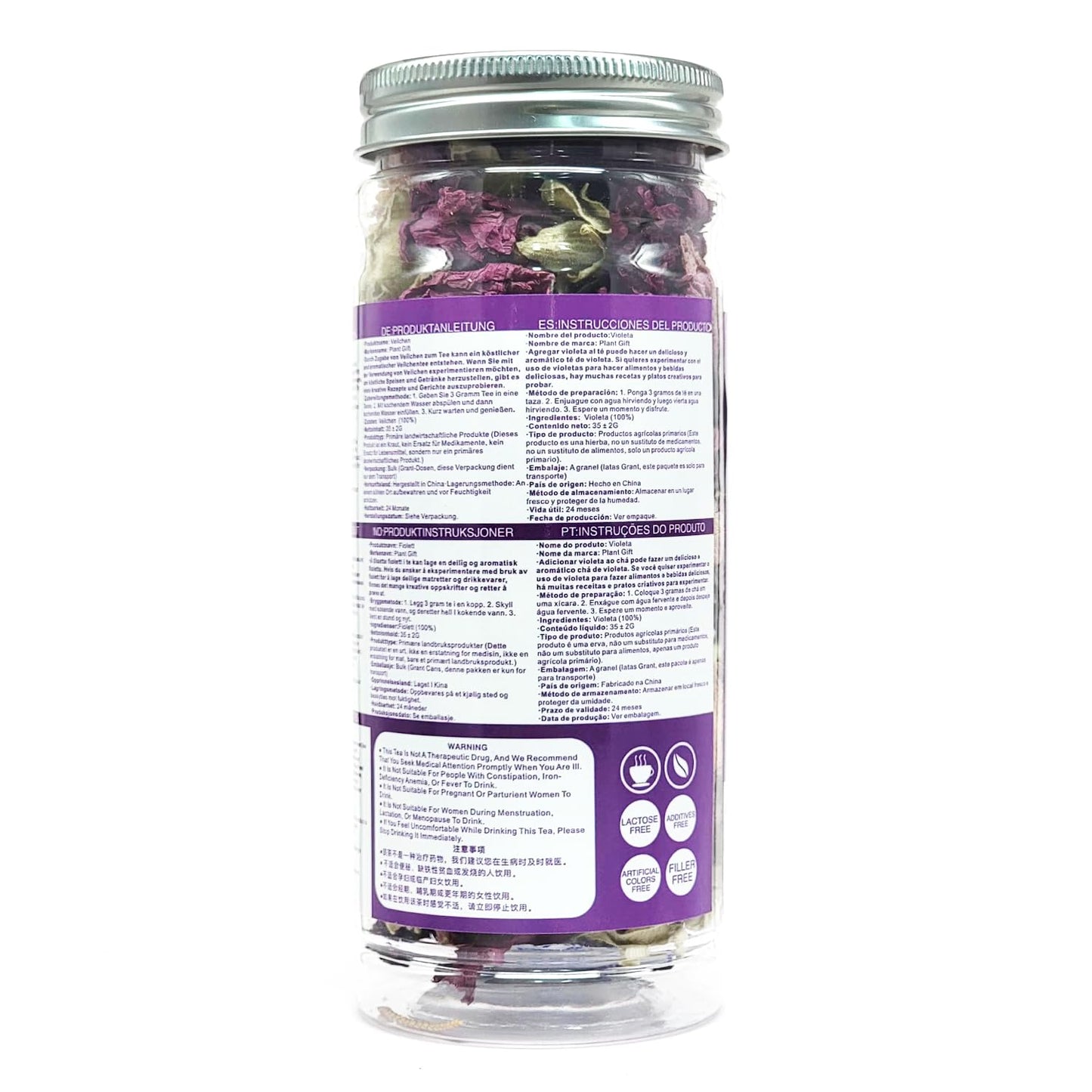 Plant Gift Dried Violets 35g/1.23oz Sweet Violet Tea, Edible Dried Flowers, Violet Leaf Tea, Natural Food Coloring