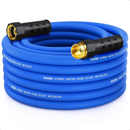 Heavy Duty Garden Hose 35 ft, Non-Expanding Flexible Water Hose, Kink Resistant Lightweight Hybrid Hose, Leakproof Hose Male to Female Fittings
