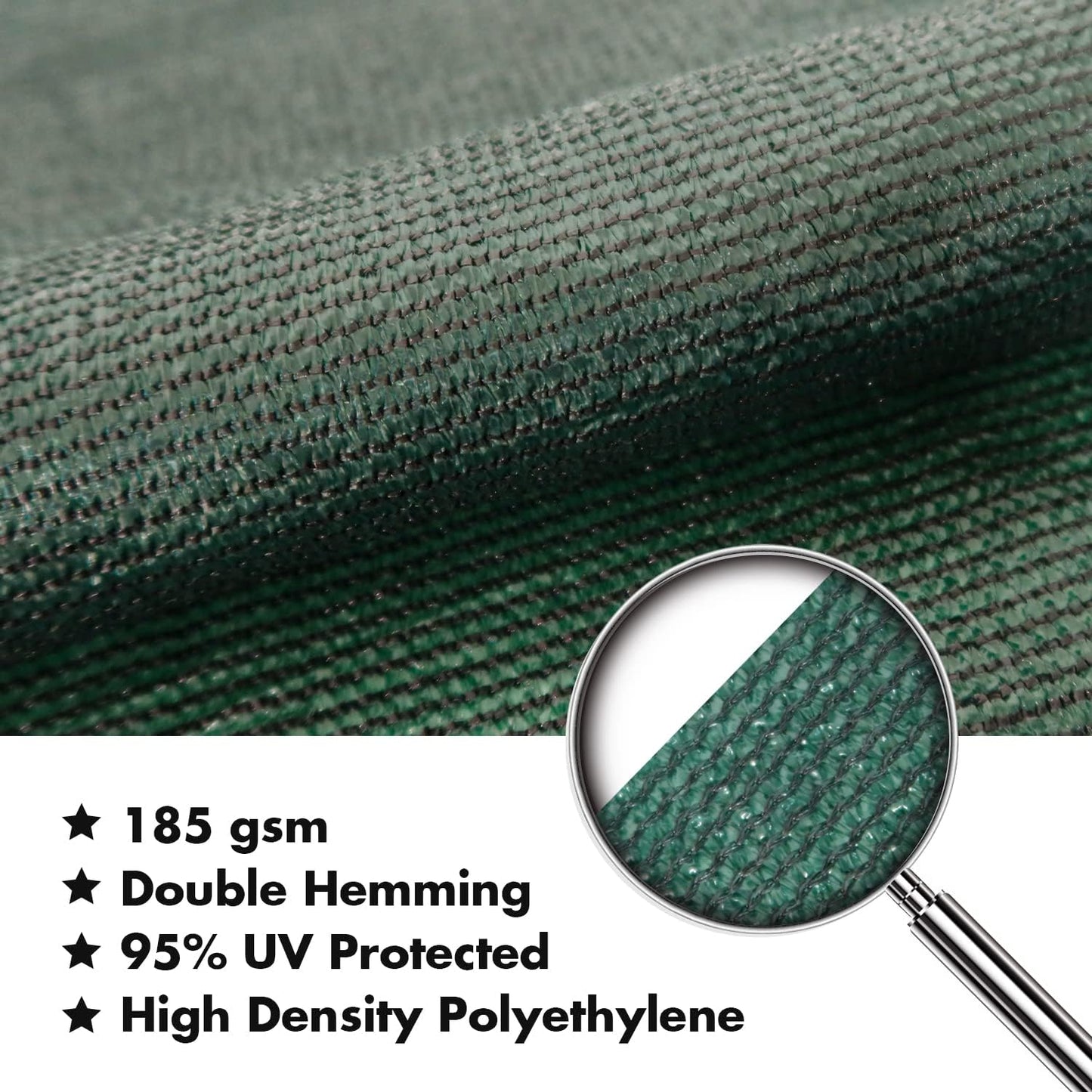 KANAGAWA 14'X24' Dark Green Custom Size Sun Shade Sail Rectangle UV Block Canopy Cover for Patio Backyard Lawn Garden Outdoor (Customized Available)