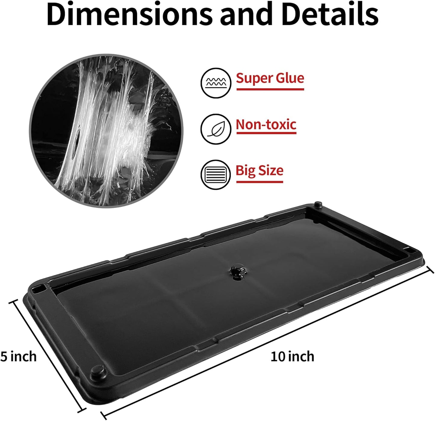 LULUCATCH Super Glue Traps 24 Pack for Mice & Snakes, Larger, Heavier Sticky Traps with Non-Toxic Glue. Sticky Mouse Traps Indoor, Easy to Set, Pet Safe Pest Control