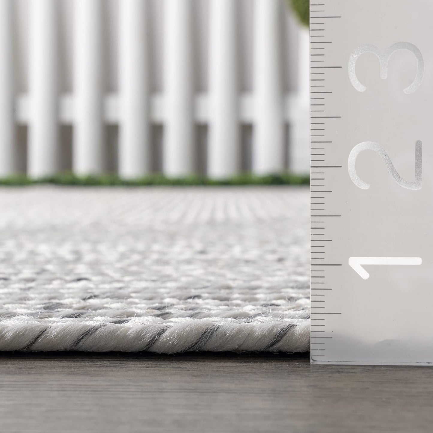 nuLOOM Oval 10' x 13' Solid Hand Braided Indoor/Outdoor Area Rug, Pet-Friendly, High Traffic, Weather Resistant, for Patio, Balcony, Bedroom, Living, Dining Room, Wynn Ivory