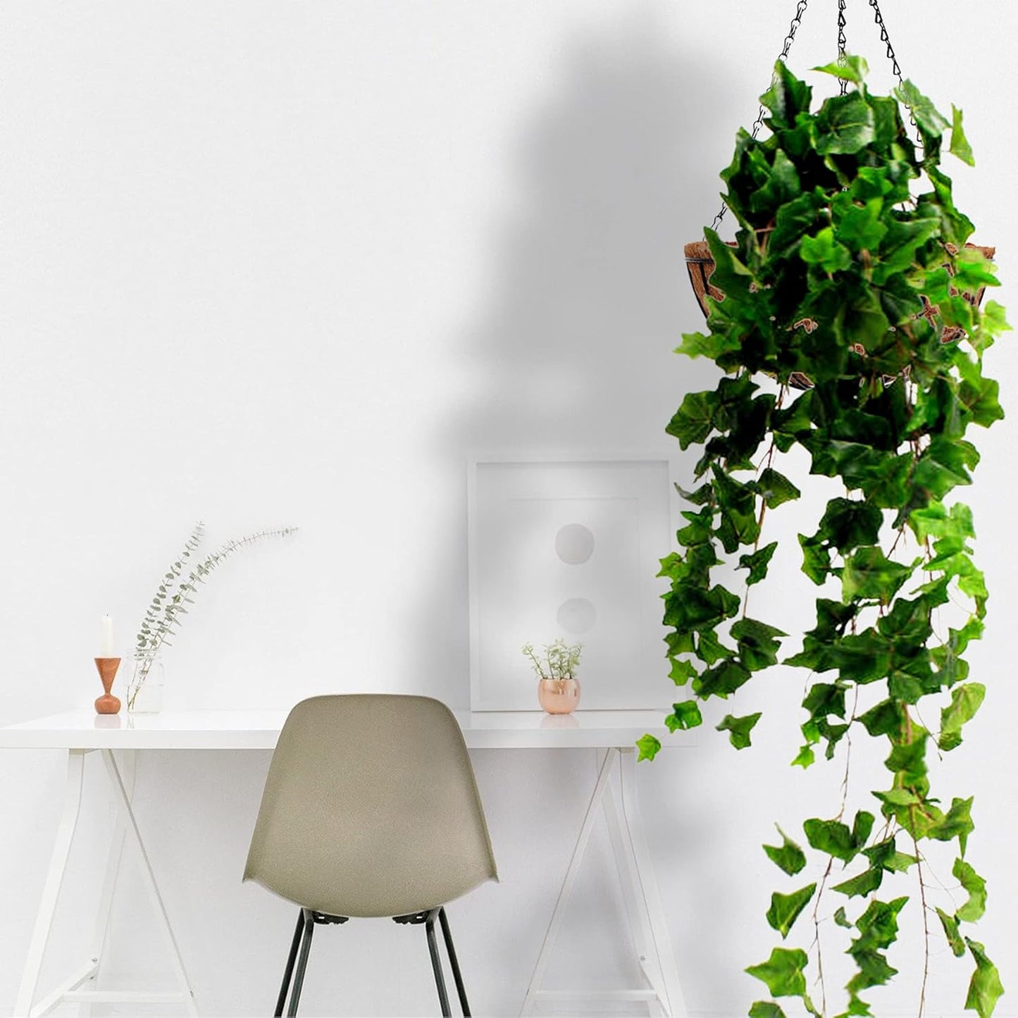 Hanging Baskets for Plants Outdoor(12 inch 4 Pack)- Coconut Coir Hanging Planters Outdoor,Metal Wire Baskets with Coco Liner, Hanging Pots for Plants Indoor, Flower Pots for Railings