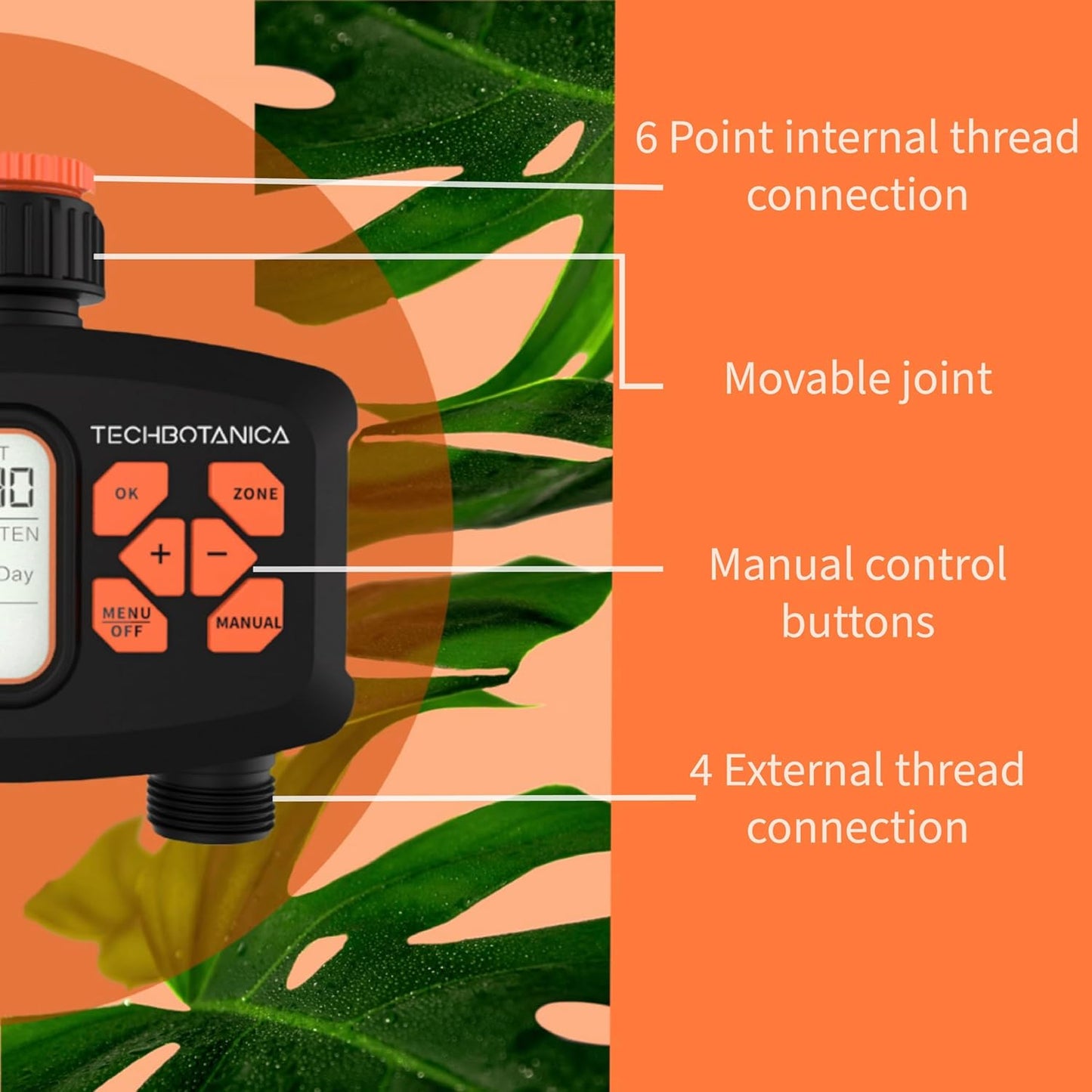 Automatic Water Timer for Garden Hose – Dual Outlet Manual & Automatic Watering System