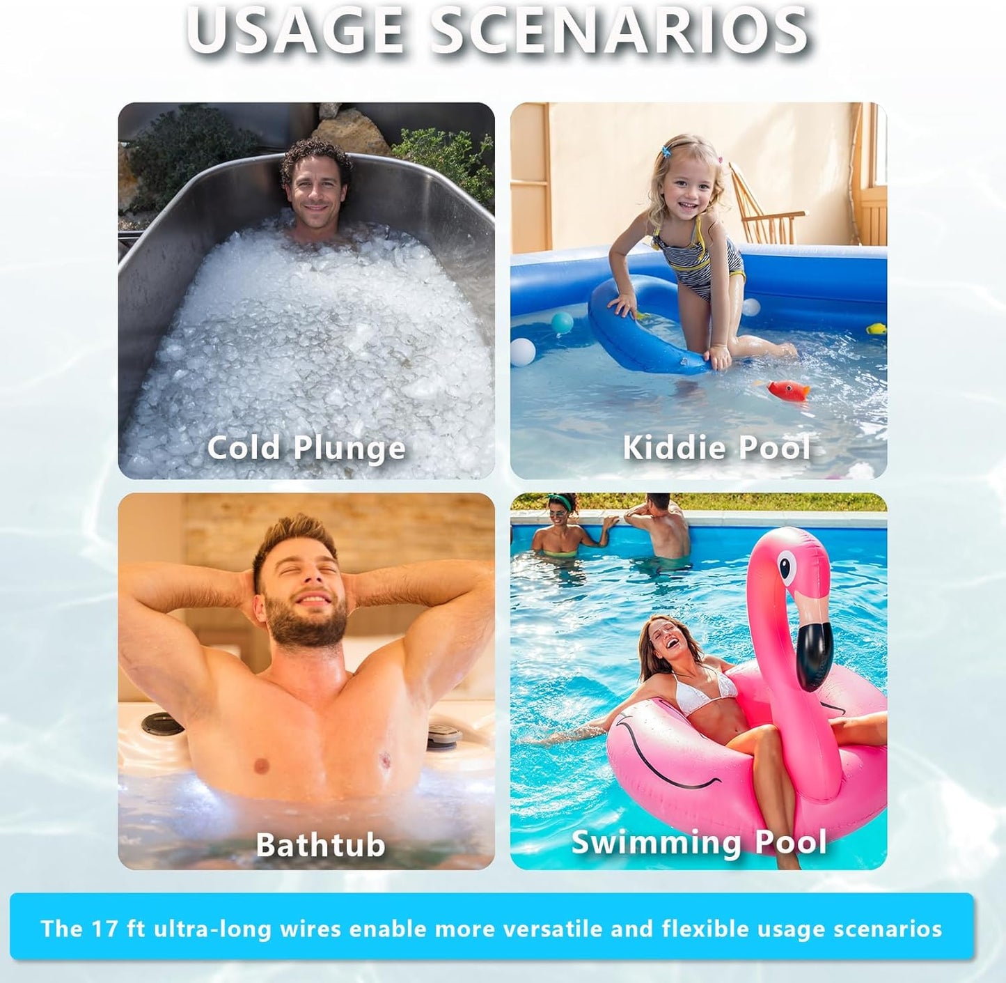 55W Pond UV Light for 500-5000 Gallon, Aquarium UV Light, UV Water Clarifier for Pond, Cold Plunge, Aquarium, Ice Bath, Hot Tub, Swimming Pool, Spa and Fish Tank