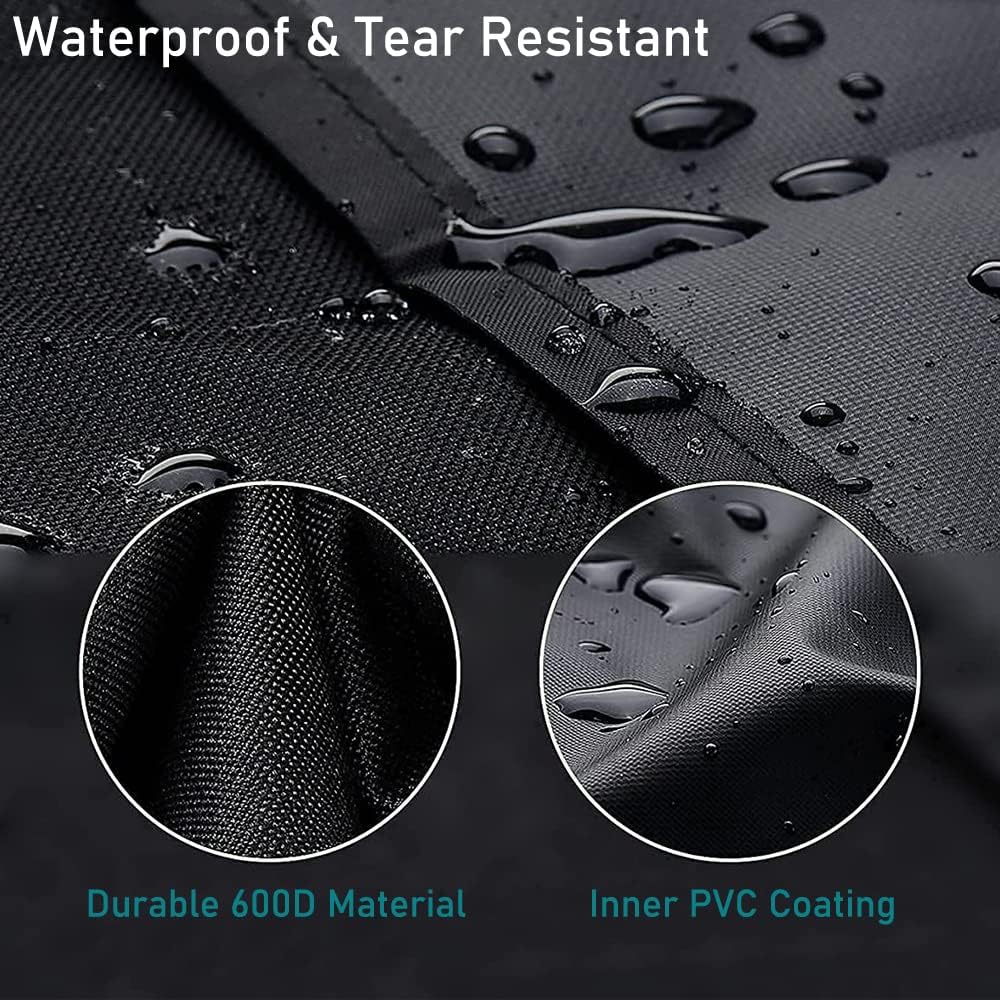 ZJYWSCH Patio Heater Cover Outdoor Waterproof 600D Heavy Duty Outside Pyramid Torch Heater Cover with Zipper 23" x 23" x 90" Weather Resistant