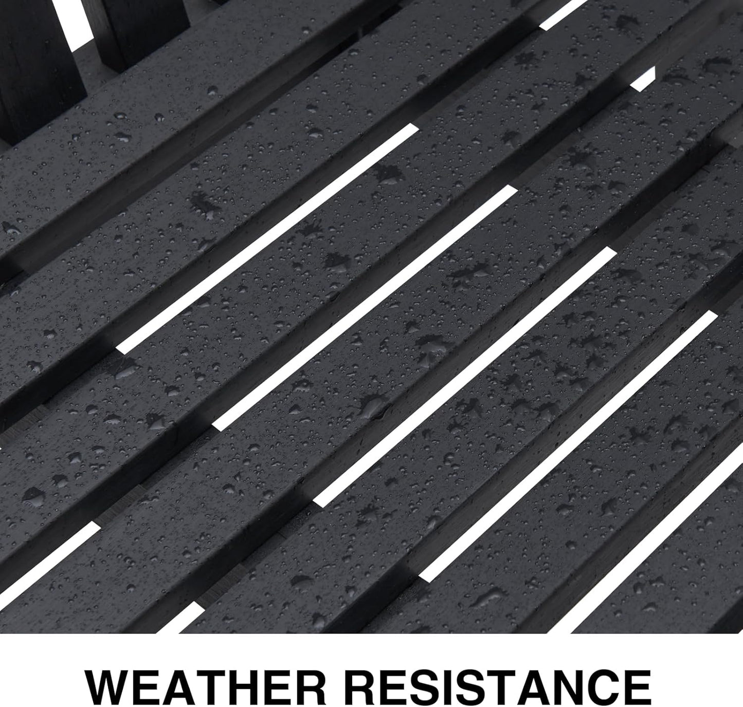 Psilvam Garden Bench, 2-Person Poly Lumber Patio Bench, All-Weather Outdoor Bench That Never Rot, Memorial Bench, Suit for Garden, Porch and Park (Black)