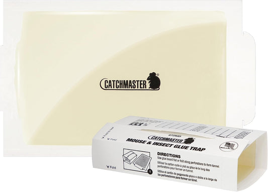 Catchmaster Mouse & Insect Super Glue Traps 30PK, Mouse Traps Indoor for Home, Extra Strength Sticky Pest Control Adhesive Tray for Catching Bugs, Rats & Rodents, Non Toxic Bulk Pre-Baited Glue Boards