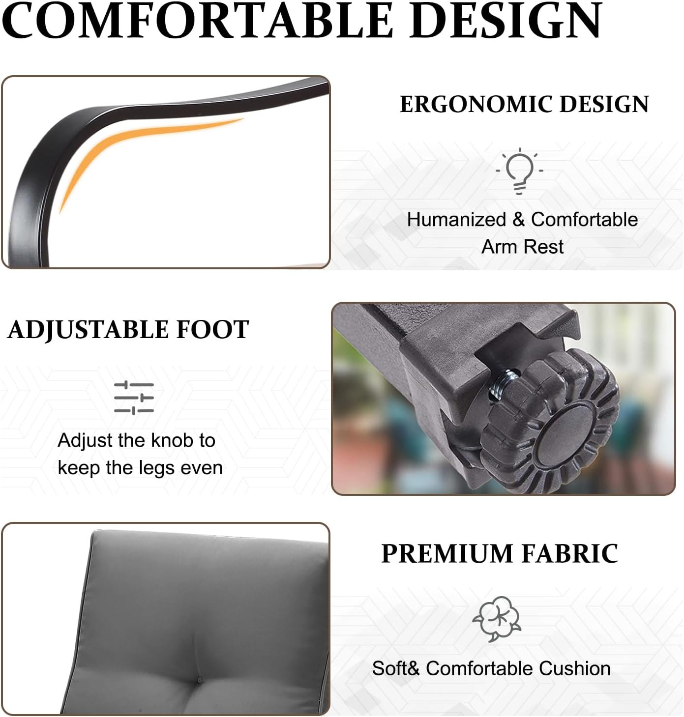 Patio Swivel Bar Stools, Outdoor High Back Swivel Bar Chair Set of 6 with Cushion & All Weather Steel Frame for Backyard, Lawn, Poolside and Balcony, Dark Gray