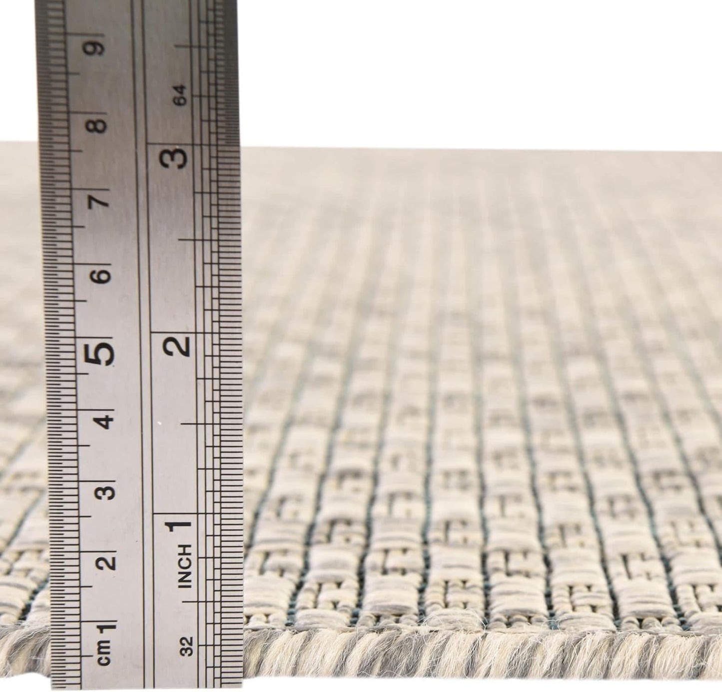 Unique Loom Collection Casual Transitional Solid Heathered Indoor/Outdoor Flatweave Area Rug (3' 3" x 5' 3" Rectangle, Light Gray/Ivory)