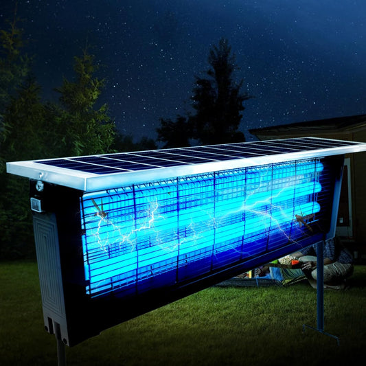 Large Solar Bug Zapper with High Powered for 3500 sq.ft, Portable Outdoor Mosquito Zapper, Rechargeable Electric Fly Zapper for Patio Garden Backyard RV Camping Pond Pest Control