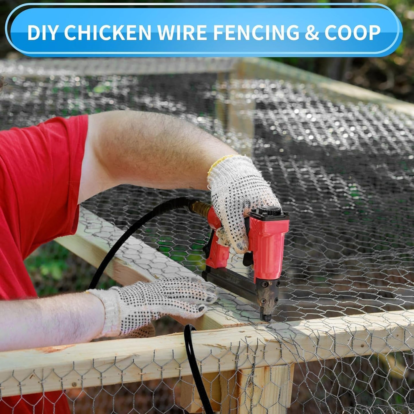 24'' x 50' Black Chicken Wire Fencing, 1 inch Chicken Wire and 20 Gauge Poultry Netting, Garden Mesh Fence Roll for Floral Arrangements,Crafts, Farm,Livestock,Pet Protection