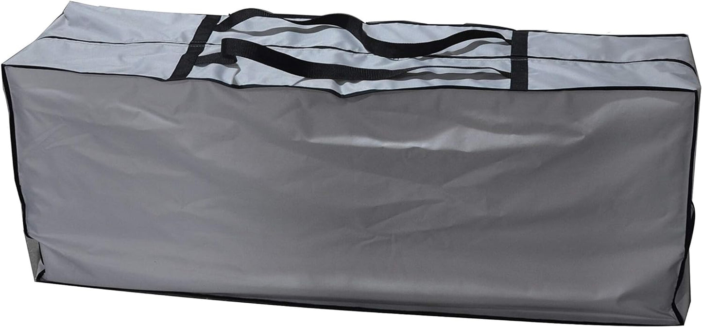 Outdoor Rectangular Cushion/Cover Storage Bag, Protective Zippered Storage Bags with Handles, 60"X20"X28" Grey