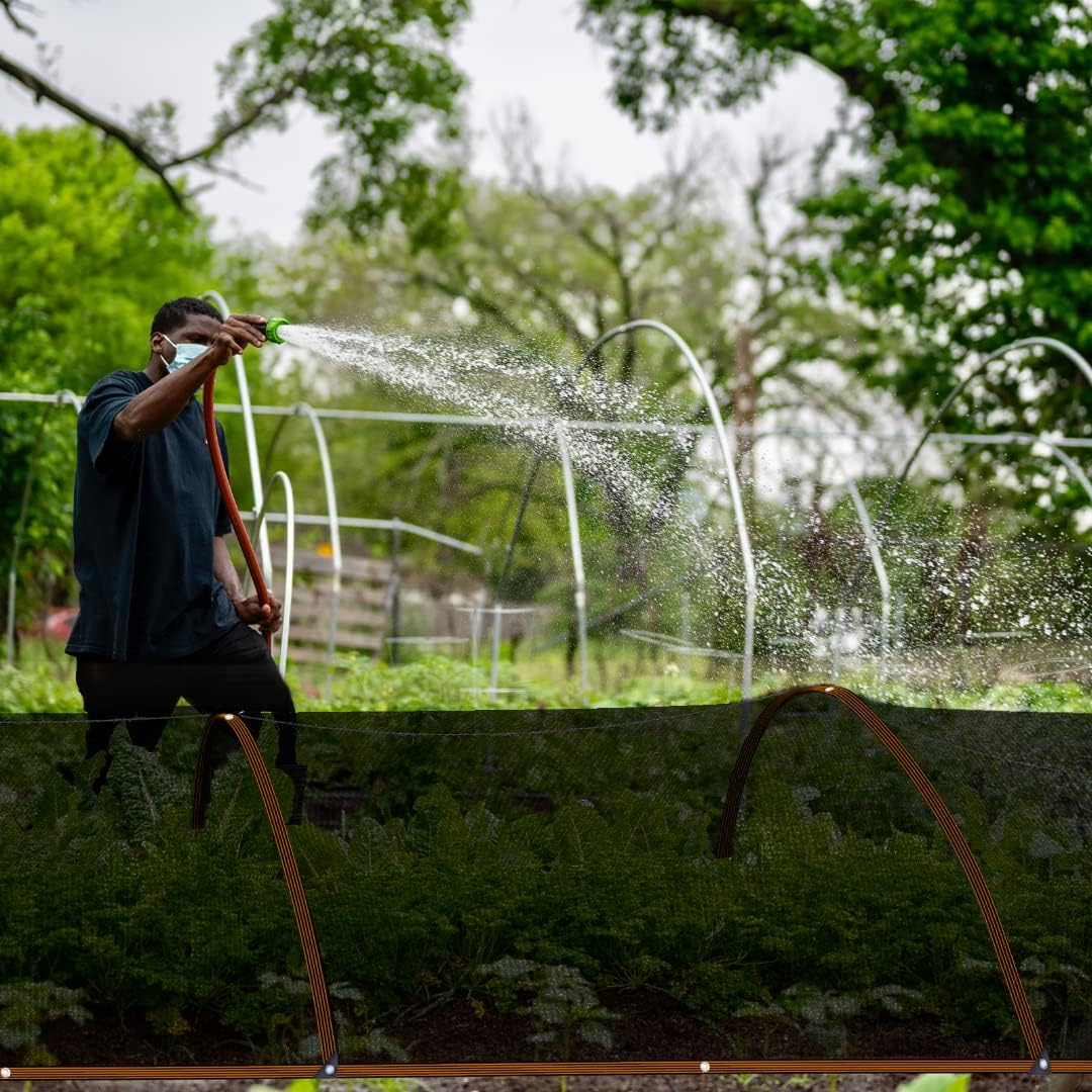 QLOFEI 60-70% Shade Cloth with Grommets, Sunblock Shade Sail Mesh Tarp for Plant Greenhouse, Easy to Hang Shade Cloth for Patio Kennel Chicken Coop Lawn Garden Shade Neting Cover, 10x14 FT